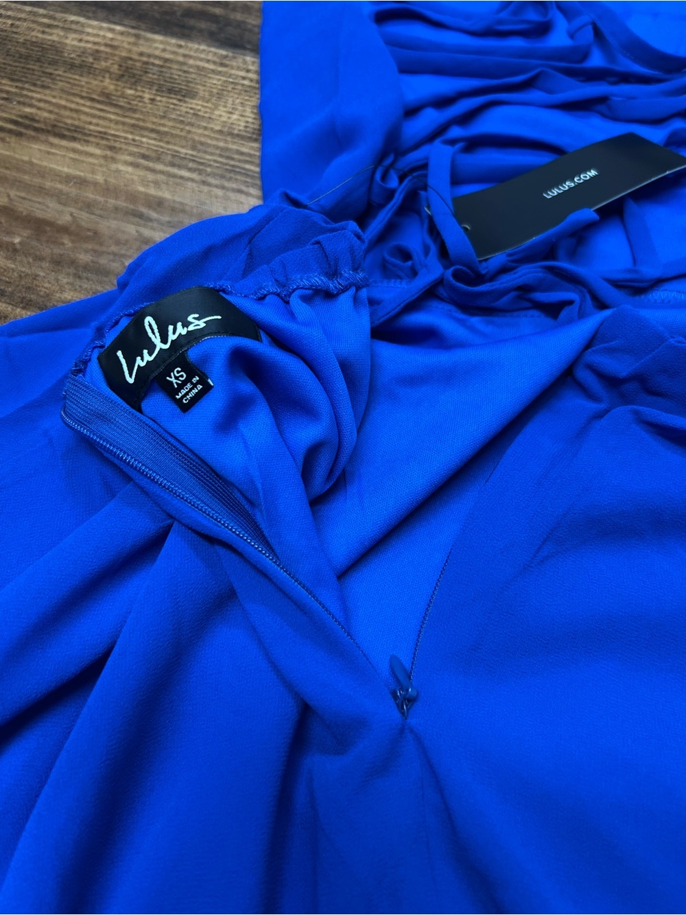 Lulus Good Deeds Royal Blue Lace-Up Dress Size XS NWT Y2K - Picture 13 of 13